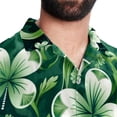 thumbnail image 5 of Saint Patrick's Day Men's Short Sleeve Hawaiian Beach Shirts, Casual Printed Button Down Spread Collar Tops, Summer Unisex Style, 5 of 6