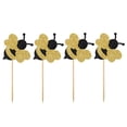 thumbnail image 3 of 6 Pcs Paper Cake Toppers Shiny Bee Cupcake Toppers Honeybee Fruit Picks Dessert Decorative Supplies for Kid Birthday Party, 3 of 4