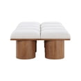 thumbnail image 5 of Meridian Furniture Pavilion Cream Boucle Fabric Bench, 5 of 6
