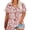 Red, variant on 2025 Women's Plus Size Oversized Tunic Tops - Soft Cotton V-Neck Half Sleeve Tee Shirts, Summer Casual Loose Fit