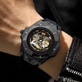 thumbnail image 3 of Reloj Mecánico Automático Geométrico de Esqueleto para Hombre, Luminoso, Reloj Deportivo de Pulsera con Correa de Silicona, 3 of 7