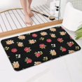 thumbnail image 4 of Pioneer Flower Floral Print Pattern Bathroom Rugs Mat, Non Slip Microfiber Bathroom Rug with Rubber Backing, Soft Mats for Bathroom Floor Tub Shower, 17"x30", 4 of 5