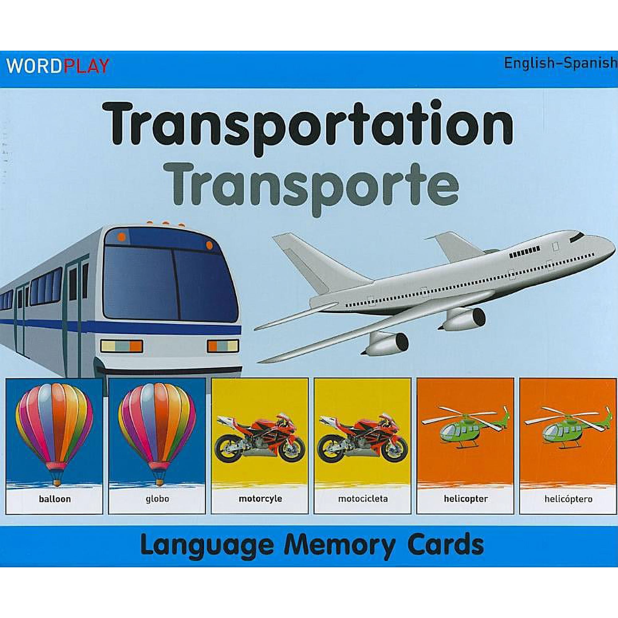 Wordplay: Wordplay Language Memory Cards-Transportation (English-Spanish) (Game)
