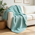 thumbnail image 4 of Summer Multi Layered Cotton Gauze Nap Blanket, Soft Breathable Air Conditioned Quilt for Bed Couch, Lightweight Travel Wrap, 4 of 6