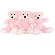 HHHC 3 Packs Teddy Bear Stuffed Animals Plush - Cute Plush Toys in 3 Teddy Bears - 3 Pcs Little Bear Stuffed Animals - 13.5 Inches Height (Pink, 13.5 Inches)