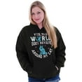 thumbnail image 3 of The Worlds Revolves Around my Cat Women Plus Size Graphic Pullover Hoodie Brisco Brands 2X, 3 of 4