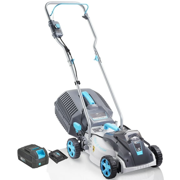 Redback 15” Battery Powered Push Walk-Behind Mower, 40V Lithium-ion, Brushless Motor, Low Noise