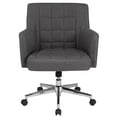 thumbnail image 4 of Laone Home and Office Upholstered Mid-Back Chair in Dark Gray Fabric, 4 of 4