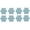 Turquoise, variant on Mini 4inch Plastic Snowflake Ornaments, tiny 24pcs Sparkling White Iridescent Glitter Snowflake Ornaments on String Hanger for Decorating, Crafting,wedding and Embellishing