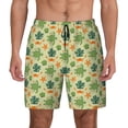 thumbnail image 3 of Uemuo Sea Turtle Pattern Mens Swim Trunks Quick Dry Board Shorts with Mesh Lining, Stretch Beach Shorts Quick Dry No-Chafing Board Shorts-Medium, 3 of 9