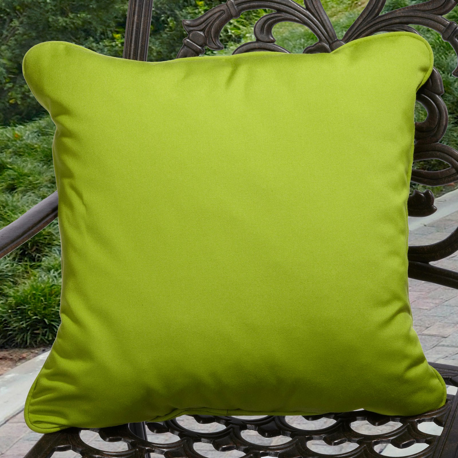 Mozaic Company Sunbrella Solid Outdoor Square Pillow with Corded Edge