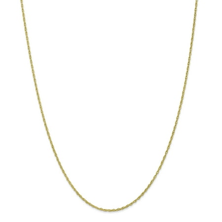 10k Yellow Gold 1.3mm Heavy Baby Link Rope Chain Necklace 18 Inch Pendant Charm Gifts For Women For Her
