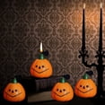 thumbnail image 2 of YZEGDCH 5Pcs Halloween Pumpkin Shaped Candles Halloween Decor Cute Scented Candles for Fall, Halloween & Thanksgiving Home Decor Gifts, 2 of 5