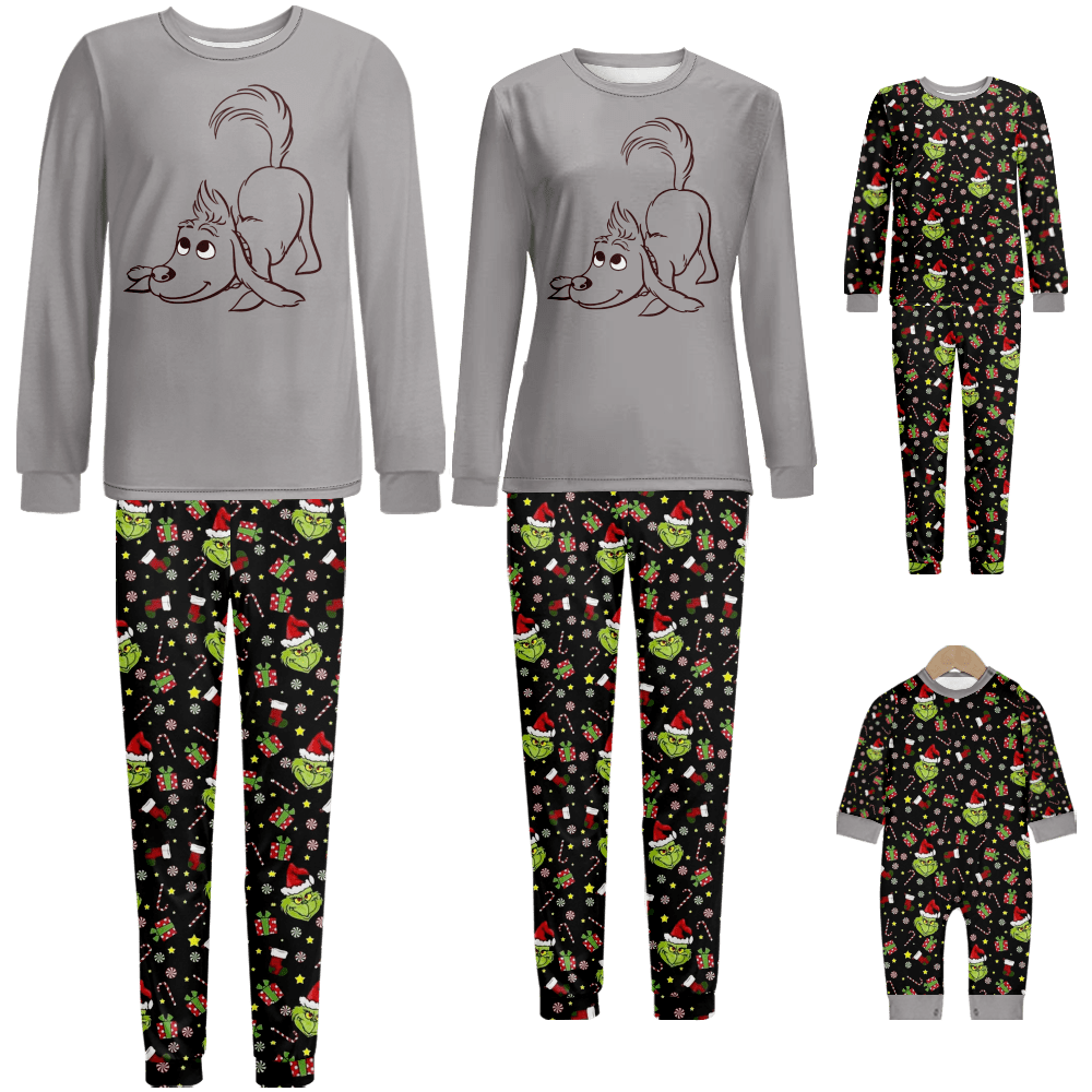Family Christmas Pajamas Set Merry Christmas Printed Sizes for Adult