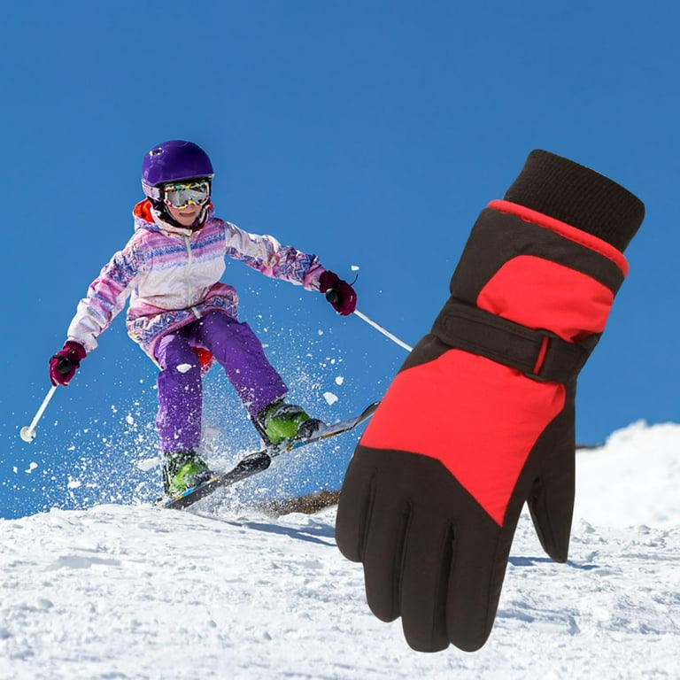 Toddler Snow Gloves Kids Waterproof Winter Warm Thermal Ski Glove Boy Girl  Fleece Winter Gloves Snowboarding Gloves Windproof