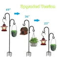thumbnail image 2 of SunPatioDecor 23"- 49" Metal Double Arm Shepherd Hooks with Adjustable Height, Set of 2, 2 of 7