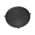 thumbnail image 3 of Tnarru Plaque de Cuisson BBQ Poêle de Gril BBQ Facile à Nettoyer Antiadhésive Poêle de Grillade Portable Plaque de Barbecue pour Camping Gril de Cuisinière BBQ Feu de Camp Ronde, 3 of 8