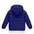 thumbnail image 5 of fnnxnal Juniors 12-13T Cotton Padded Jacket, Navy - Hooded Full Zip, Lightweight Warm Outerwear for Kids, 5 of 7