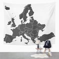 thumbnail image 2 of ZEALGNED Border Map The Europe France European Continent World Silhouette Wall Art Hanging Tapestry Home Decor for Living Room Bedroom Dorm 60x80 inch, 2 of 2