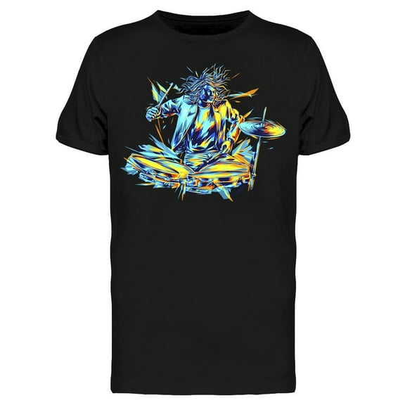 Abstract Drums Musician T-Shirt Men -Image by Shutterstock, Male Large