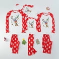thumbnail image 3 of Conjunto de pijamas navideños para padres e hijos, ropa de dormir de manga larga con cuello redondo y estampado, traje de dos piezas para mujeres, hombres, niños y bebés, 2023, 3 of 4