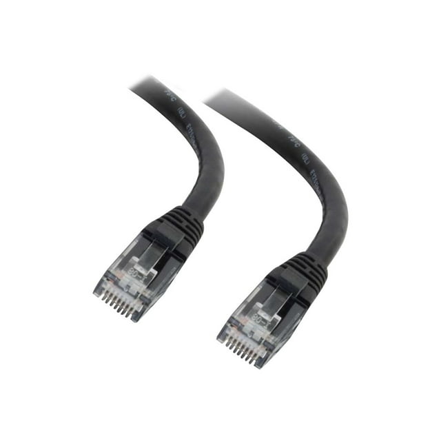 (UTP) Cat6 Ethernet CAT 6 Câble de Raccordement Réseau Non Blindé de 25 Pi - Noir - Câble de Raccordement - RJ-45 (M) à RJ-45 (M) - 25 Pi - - Moulé, Sans Raccord - Noir