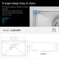 thumbnail image 5 of Izzovium 28 Inch Undermount Stainless Steel Kitchen Sink, 28"x18"x10" Single Bowl 16 Gauge Brushed Nickel, Deep Basin with Soundproof Pad & Drain Assembly, 5 of 7