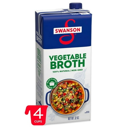Swanson 100% Natural Gluten Free Vegetable Broth - 32 fl oz - Pack of 2