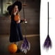 thumbnail image 1 of Decoraciones de Halloween, adornos de Halloween, regalos de Halloween, decoración de Halloween, bruja voladora, escoba, fiesta, baile, disfraz, accesorios, disfraz, escoba de plástico de luz cálida, 1 of 4