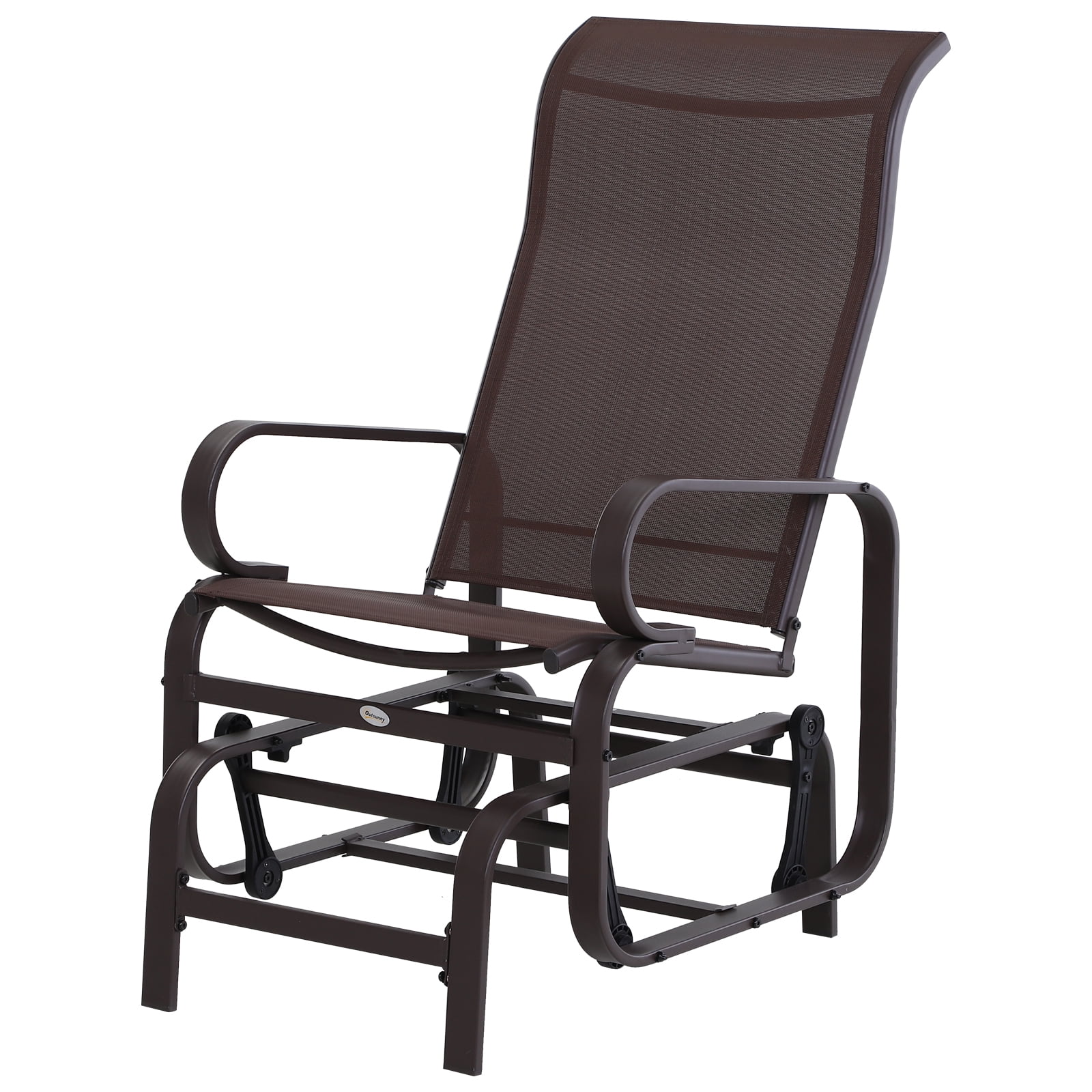 Outsunny Swinging Glider Lounging Chair w/ Smooth Rocking Arms