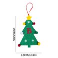 thumbnail image 3 of Vaidha 2024 New Christmas Tree Decorations Mini Christmas Tree Embroidery English Letter Christmas Pendant Small Pendant, 3 of 3