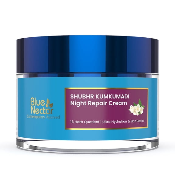 Blue Nectar Shubhr Women's Kumkumadi Night Repair Cream - 1.76 fl oz