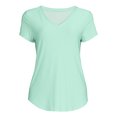 thumbnail image 5 of No Boundaries Women's Junior's Brushed V-Neck Short Sleeve T-Shirt, 5 of 5