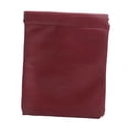 thumbnail image 2 of Bolsa de maquillaje de cuero sintético, pequeña, mini, de viaje, portátil, impermeable, organizador de joyas, estuche para lápiz labial, auriculares y Vino tinto 12x15cm, 2 of 8