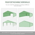 thumbnail image 3 of Outsunny 20' x 10' Outdoor Party Tent Gazebo Wedding Canopy with Removable Mesh Sidewalls, Green, 3 of 9