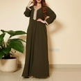 thumbnail image 2 of Kyusrd Robe Tunique d'Automne pour Femmes Robe Maxi Robe d'Automne et d'Hiver pour Femmes Mode Musulmane en Dentelle Robe de Style Ethnique, 2 of 6
