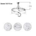thumbnail image 3 of DPTALR Cute cat temperament Cat tail plated S925 silver creative opening ring for women, 3 of 8
