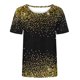 thumbnail image 3 of Fiudx Liquidación de Ofertas Flash Blusa de Manga Corta Estampada a La Moda para Mujer, Blusas Informales con Cuello Redondo, 3 of 3