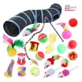 thumbnail image 1 of Tubo de túnel de juego de gato Sunnimix 22 juegos de juguetes interactivos para gatos, 1 of 7