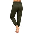 thumbnail image 5 of Maean Womens Pants Elastic Waist Drawstring Cropped Joggers with Pockets Loose Casual Running Pant, 5 of 7