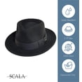 thumbnail image 3 of Scala Classico Men's Crushable Wool Felt Fedora (Grey, Large), 3 of 7