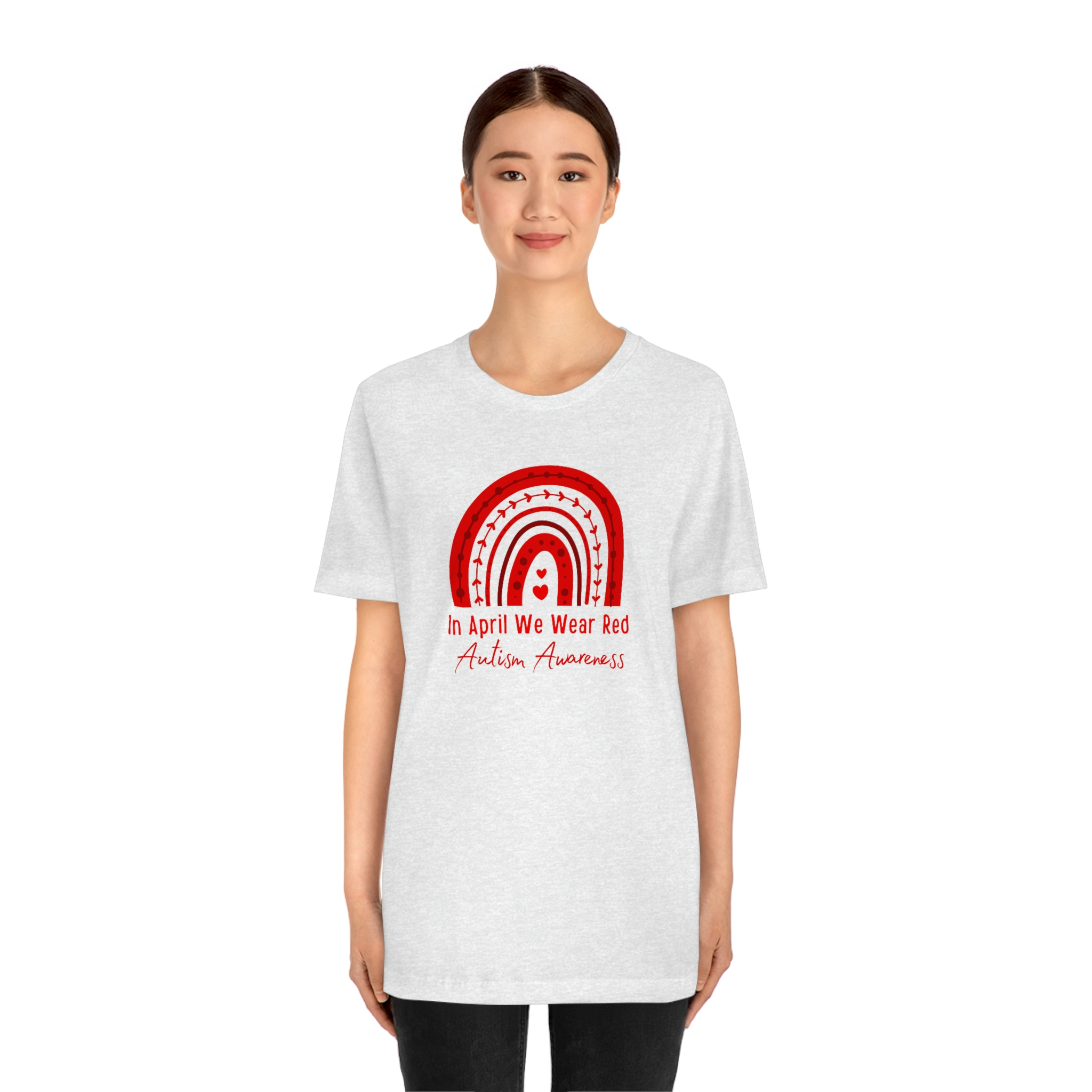 In April We Wear Red for Autism Awareness Shirt