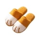 thumbnail image 2 of Pantuflas de invierno para mujer, zapatos de felpa, forro cálido con dibujos animados, bonita parte inferior de PVC antideslizante para interior Amarillo 38 a 39, 2 of 8