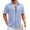 White/Blue, variant on COOFANDY Mens Short Sleeve Casual Shirts Button Down Striped Summer Shirts Textured Vacation Beach Shirt