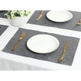thumbnail image 6 of REGALWOVEN Set of 6 Placemats, Vinyl Placemats for Kitchen Dining Table Decor Washable Heat Resistant Table Placemats Wipeable Table Mat Dark Gray 18*12in, 6 of 7