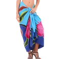thumbnail image 4 of HAPPY BAY Women's Beach Bikini Swimwear Swim Cover up Wrap Skirt Bathing suit Summer Wraps Beachwear Sarong Coverups Swimsuits for Women One Size Royal, Floral, 4 of 5