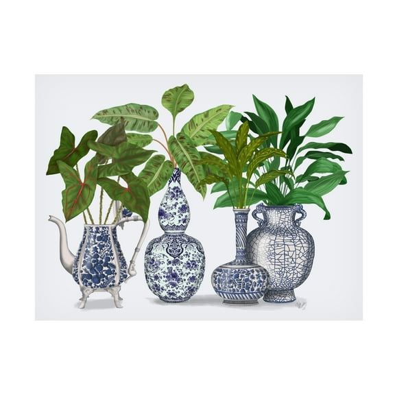 Fab Funky 'Chinoiserie Vase Group 2' Canvas Art