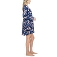 thumbnail image 5 of Ocean Pacific Women's Lounge Set Waves for Days Long Sleeve Tiered Dress, Navy Tie Dye, L, 5 of 7