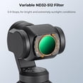 thumbnail image 7 of K&F CONCEPT Adjustable Magnetic ND Filters Set for DJI Osmo Pocket 3 Creator Combo, Adjustable ND Filters 1-5 Stops + 6-9 Stops Set, 7 of 7