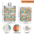 thumbnail image 5 of Yayeee 2 Pack Qtip Holder Bathroom Cotton Swab Canister with Lid Clear Dispenser Set, Daisy Mosaic, 5 of 6